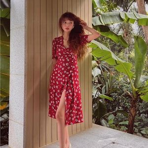 Rouje Gabin Wrap dress Red FR34